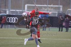Bayernliga - Frauen - Saison 2022/2023 - FC Ingolstadt 04 II - TSV Schwaben Augsburg - Lea Spittka
 rot FCI - Emily Stockinger schwarz Augsburg - Foto: Meyer Jürgen