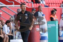 3. Liga; FC Ingolstadt 04 - TSV 1860 München; an der Seitenlinie, Spielerbank Cheftrainer Michael Köllner (FCI)