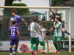 Landesliga - Freundschaftsspiel - Saison 2026/27 - SV Manching - TSV Karteth-Lappersdorf - Torwart Sebastian Steger (Nr.1 - SV Manching) hält den Ball sicher - XXXXX - Foto: Meyer Jürgen