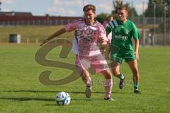 Bezirksliga - Saison 2025/26- TSV Gaimersheim - SVA Palzing - Marcus Keilwerth (Nr.13 - TSV Gaimersheim) - Tobias Wirth grün Palzing  - Foto: Meyer Jürgen