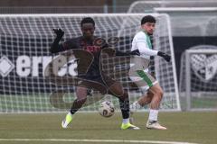 *** Bayernliga Nord - Saison 2025/26 - FC Ingolstadt 04 II - SpVgg Greuther Fürth - Jason Osei Tutu (Nr.11 - FC Ingolstadt II) - Faris Hpe grün Fürth - Foto: Meyer Jürgen