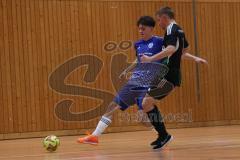 Hallenturnier Gaimersheim - Saison 2025/26 - TSV Gaimersheim - DJK Ingolstadt - Quendrin Hoti schwarz Gaimersheim - Vincent Amann blau DJK - Foto: Meyer Jürgen