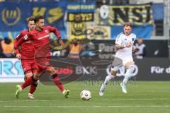 3. Liga; FC Ingolstadt 04 - 1. FC Saarbrücken; Fredrik Carlsen (8, FCI) Max Besuschkow (17, FCI) Fahrner Philip (2 FCS)