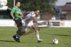 Bezirksliga - Saison 2023/2024 - TSV Gaimersheim - Grüne Heide - Dennis Huettinger weiss Gaimersheim - Manuel Schricker grün Grüne Heide - Foto: Meyer Jürgen