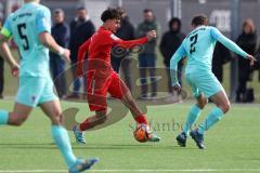 A-Junioren Bundesliga  - Saison 2023/24 - A-Junioren - FC Ingolstadt 04 - TSV 1860 München - Berkey Öztürk (Nr.8 - FC Ingolstadt 04 A-Jugend) - Reich Lukas blau München - Foto: Meyer Jürgen