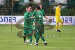Bezirksliga - Saison 2024/25 - Freundschaftsspiel - SV Manching - TSV Gaimersheim -  Der 2:0 Führungstreffer durch - Pedro Da Silva Wiedl (Nr.18 - SV Manching) - XXXXX - jubel - Foto: Meyer Jürgen