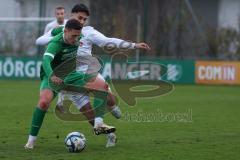 Bezirksliga - Saison 2025/26 - FC Gerolfing - DJK München - Donat Bashota (Nr.24 - FC Gerolfing) - Mustafa Yemin weiss München - Foto: Meyer Jürgen