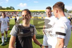 Toto-Pokal Finale; Würzburger Kickers - FC Ingolstadt 04; Sieg Jubel Freude Toto-Pokalsieg Cheftrainerin Sabrina Wittmann (FCI) Sebastian Grönning (11, FCI)