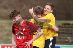Kreisklasse - Saison 2023/24 -  SV Zuchering - TSV Lichtenau - Peer Wittmer gelb Lichtenau schiesst den 0:1 Führungstreffer - jubel - Foto: Meyer Jürgen