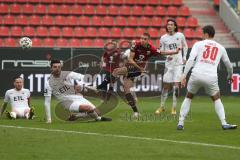 3. Fußball-Liga - Saison 2020/2021 - FC Ingolstadt 04 - FC Viktoria Köln - Filip Bilbija (#35,FCI)  - Maximilian Rossmann (#3 Köln) - Foto: Meyer Jürgen