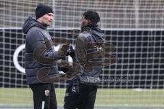 3. Liga; FC Ingolstadt 04 - Neuer Trainer Cheftrainer Guerino Capretti (FCI), erstes Training mit Hans Nunoo Sarpei (18 FCI)