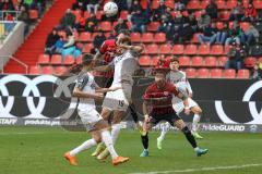 3.Liga - Saison 2022/2023 - FC Ingolstadt 04 -  - FC Freiburg II - Patrick Schmidt (Nr.9 - FCI) - Max Rosenfelder (Nr.16 - SC Freiburg II) - mit einer Torchance - Foto: Meyer Jürgen