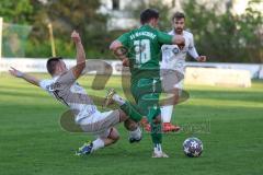 Bezirksliga - Saison 2023/24 - SV Manching - SK Srbija München - Pedro Da Silva Wiedl (Nr.18 - SV Manching) - Vasiljevic Milos weiss Srbija München - Foto: Meyer Jürgen