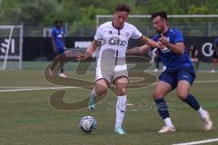 Freundschaftsspiel - Saison 2024/25 - FC Ingolstadt 04 II - TSV Rain/Lech  - Din Alajbegovic (Nr.20 - FCI U21) - Miskovic Marko blau links Rain/Lech - Foto: Meyer Jürgen