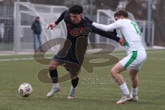 *** Bayernliga Nord - Saison 2025/26 - FC Ingolstadt 04 II - SpVgg Greuther Fürth - Davide Sekulovic FCI - Philipp Hack grün Fürth - Foto: Meyer Jürgen