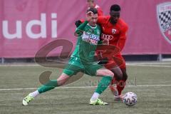 Freundschaftsspiel - Saison 2022/2023 - FC Ingolstadt 04 - VFB Eichstätt - Nduka Donald (Nr.4 - Fc Ingolstadt 04 II) - Eberle Fabian grün Eichstätt -  Foto: Meyer Jürgen