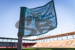 3. Liga; FC Ingolstadt 04 - Alemannia Aachen; Sonderspieltag, Motto: Gemeinsam Gutes Spiel, Eckfahne