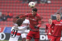 3. Liga - Saison 2025/26 - FC Ingolstadt 04 - VFB Stuttgard II - Linus Rosenlöcher (Nr.19 - FCI) - Noah Darvich (Nr.31 - VFB Stuttgard II) - Foto: Meyer Jürgen