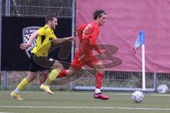 Bayernliga Süd - Saison 2022/2023 - FC Ingolstadt 04 - SV Kirchanschöring - Juan Ignacio Cabrera (Nr.27 - FCI II) - Leberfinger Thomas gelb Kirchanschöring - Foto: Meyer Jürgen