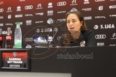 3. Liga - Saison 2024/25 - Pressekonferenz - FC Ingolstadt 04 -  - Cheftrainerin Sabrina Wittmann (FCI) - XXXXX - Foto: Meyer Jürgen