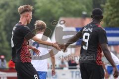 Testspiel; 3. Liga; TSV Berching - FC Ingolstadt 04; Tor Jubel Treffer Benjamin Kanuric (8, FCI) Daouda Beleme (9, FCI)