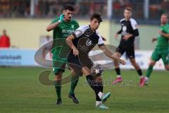 Bezirksliga - Saison 2023/2024 - SV Manching  - VFB Eichstätt II - Daniel Spieß (Nr.22 - SV Manching) - Herger Yannis schwarz Eichstätt - Foto: Meyer Jürgen