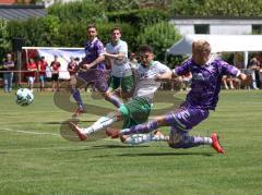Testspiel - Saison 2026/27 - VFB Eichstätt - FC Ingolstadt 04 - Daniel Spies (Nr.4 - VFB Eichstätt) - Lars Lokotsch (Nr.13 - FCI) mit dem 0:1 Führungstreffer - jubel - Foto: Meyer Jürgen