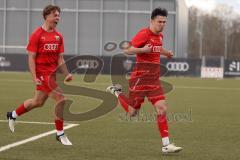 Bayernliga Nord - Saison 2023/24 - FC Ingolstadt 04 II - SC Eltersdorf- Fabian Cavadias (Nr.16 - FCI) trifft zum 2:1 Führungstreffer - jubel- Foto: Meyer Jürgen