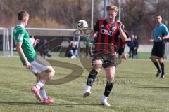 U19 - Nachwuchsliga -  - Saison 2024/25 - FC Ingolstadt 04 - 1. FC Schweinfurth - Alik Streck rot FCI - David Ritter grün Schweinfurth  - Foto: Meyer Jürgen