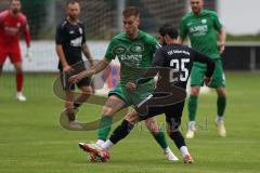 Bezirksliga - Saison 2024/25 - Freundschaftsspiel - SV Manching - TSV Gaimersheim - Dzenis Seferovic (Nr.6 - SV Manching) - Hakan Düzgün (Nr.25 - TSV Gaimersheim) - Foto: Meyer Jürgen