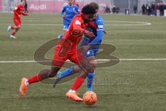 A-Junioren - Bundesliga Süd FC Ingolstadt 04 - TSG 1899 Hoffenheim - Michael Udebuluzor (Nr.9 - FCI A-Junioren) -  Gebauer Leon blau Hoffenheim - Foto: Meyer Jürgen