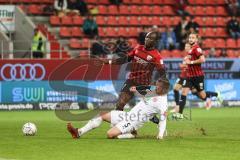 3. Liga; FC Ingolstadt 04 - Hallescher FC; Torchance vertan, Moussa Doumbouya (27, FCI) Vollert Jannes (5 Halle)