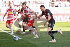 3. Liga; SSV Jahn Regensburg - FC Ingolstadt 04; Torchance Ryan Malone (16, FCI) Ballas Florian (4 Jahn) Breunig Louis (16 Jahn) Julian Kügel (31, FCI)