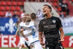 ärgert sich, Marcel Costly (22, FCI) DFB Pokal; FC Ingolstadt 04 - SV Darmstadt 98;