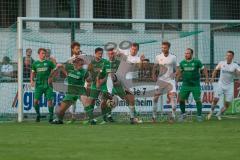 Kreisliga - Saison 2023/24 - Relegation zur BZL - FC Gerolfing - SV Aschau - Turbulente scenen im Strafraum von Gerolfing - Maximilian Wintersteiger weiss Aschau - Bastian Heigl grün Gerolfing li -  - XXXXX - Foto: Meyer Jürgen