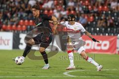 3. Liga - Saison 2025/26 - VFB Stuttgart II - FC Ingolstadt 04  - Dennis Kaygin (Nr.10 - FC Ingolstadt 04) - Nicolas  Sessa (Nr.10 - VFB Stuttgart II) - Foto: Meyer Jürgen