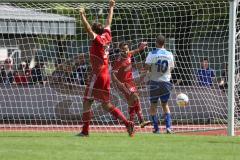 Relegation - Saison 2022/2023 - TSV Baar/Ebenhausen - TV Münchsmünster - Der 1:1 Ausgleichstreffer durch Fabian Müller rot Ebenhausen - Jubel - Thomas Mueller weiss Münchsmünster -  - Foto: Meyer Jürgen