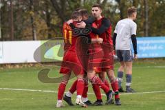 2023_11_5 - SV Kasing - TV Münchsmünster - Kreisliga - Saison 2023/24 -  Der 1:0 Führungstreffer durch - Martin Oblinger rot Kasing - jubel -  Foto: Meyer Jürgen