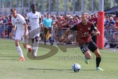 3. Liga; Testspiel; FC Ingolstadt 04 - FC Heidenheim; Tobias Schröck (21, FCI) Traoré Omar Haktab (FCH) Schöppner Jan (FCH)