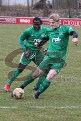 Testspiel - SV Manching - TSV Pöttmes - Rainer Meisinger (#19 Manching) trifft zum 3:2 Führungstreffer - jubel - - Ousseynou Tamba (#10 Manching) - Foto: Jürgen Meyer