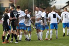 2023_11_12 - SV Hundszell - SV Karlskron   - Kreisliga - Saison 2023/24  - Der 0:1 Führungstreffer durch Samuel Tkac weiss links - jubel - Foto: Meyer Jürgen