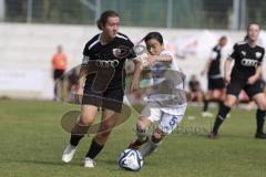 2. Fußball-Liga - Frauen - Saison 2023/2024 - FC Ingolstadt 04 - SV Meppen - Katharina Reikertsdorfer (Nr.20 - FCI Frauen) - Suzuki Chihiro weiss Meppen - Foto: Meyer Jürgen