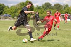 Bezirksliga - Saison 2024/25- TSV Gaimersheim - FC Fatih Ingolstadt - Philipp Stipic schwarz GAimersheim -  - Eduard Hardok rot Fatih - Foto: Meyer Jürgen