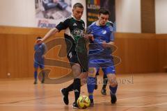 Hallenturnier Gaimersheim - Saison 2025/26 - TSV Gaimersheim - SV Hundszell - Quendrin Hoti schwarz Gaimersheim - Lorenz Pastascheck blau Hundszell  - Foto: Meyer Jürgen