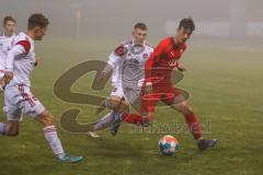 B - Junioren - Bayernliga - U17 - FC Ingolstadt 04 - 1. FC Nürnberg II -  Stahl Fabian rot FCI - Schreiber Julian weiss Nürnberg links - Hagmeier Ben weiss hinten Nürnberg - Foto: Meyer Jürgen