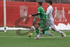 AUDI - Schanzer Amateurcup - Finale -  2026  - SV Hundszell - SV Denkendorf - Gabriel Hägel TW Hundszell - Luca Kammerer weiss Hundszell - Jonas Löffler grün Denkendorf - Foto: Meyer Jürgen