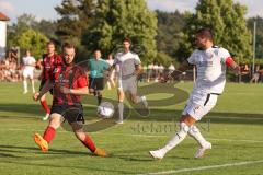 Toto Pokal - Saison 2022/2023 - SpVgg Heßdorf - FC Ingolstadt 04 - Pascal Testroet (Nr.37 - FCI) - Nick Ackermann (Nr.23 - SpVgg Hessdorf) - Foto: Meyer Jürgen