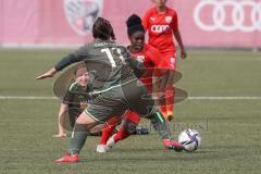 Frauen - Bayernliga -  FC Ingolstadt 04 II -SV Frensdorf -  Sarah Müller rot FCI - Verena Lechner grau Frensdorf - Foto: Meyer Jürgen