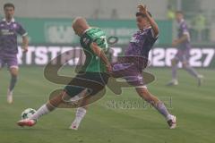 3. Liga - Saison 2026/27 - SC Preussen Münster - FC Ingolstadt 04 - Emre Gül (Nr.5 - FCI) - Tim  Dietrich (Nr.3 - Preussen Münster) - Foto: Meyer Jürgen