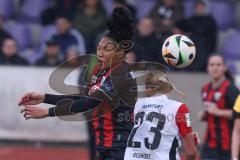 2. Bundesliga Frauen - Saison 2024/25 - FC Ingolstadt 04 Frauen - Eintracht Frankfurt II - Melissa Kuya Strobel (Nr.14 - FCI Frauen) - Bednorz Keira weiss Frankfurt - Foto: Meyer Jürgen